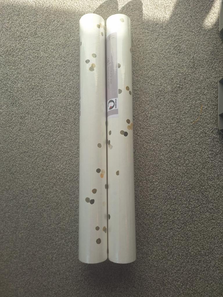 Behang met stippen (10m²), Ophalen of Verzenden, Minder dan 10 m²