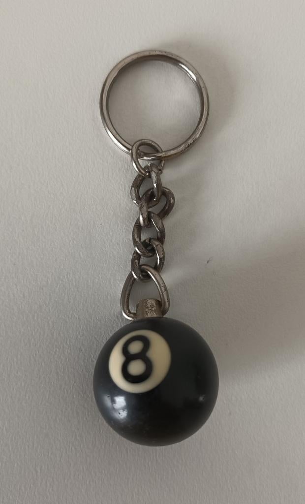 Vintage Biljartbal Sleutelhanger - Nummer 8, Ophalen of Verzenden, Nieuw