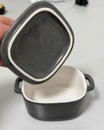 Mini Ovenschaal / Stoofpan met Deksel – Keramiek Donkergrijs, Keramiek, Ophalen of Verzenden, H, H