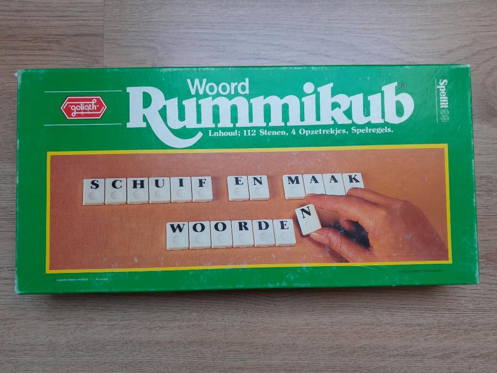 Woord Rummikub, Goliath., Een of twee spelers, Ophalen of Verzenden, Gebruikt, Goliath