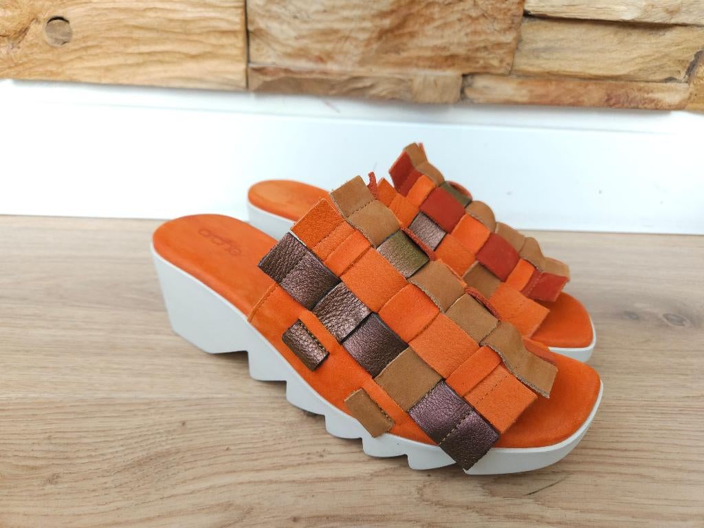 Arche Himzey muiltjes ZGAN! maat 38 sandalen oranje, Oranje, Zo goed als nieuw, Arche, Sandalen of Muiltjes