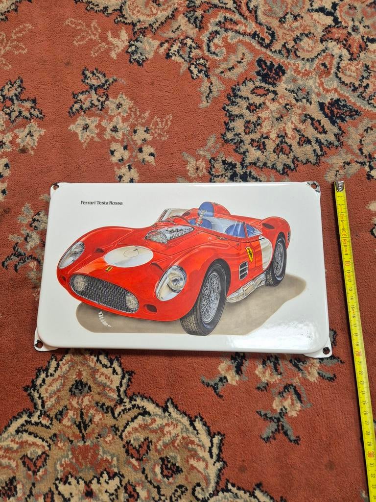 Emaille Ferrari bord, Ophalen, Gebruikt