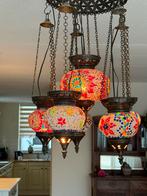 Oosterse lamp met 5 mozaïek bollen, Ophalen, Gebruikt, Glas, 75 cm of meer