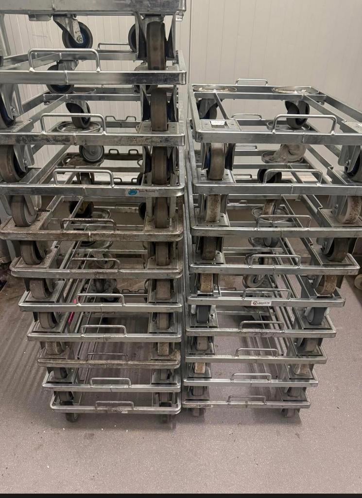 Bakkerij broban dolly trolly emballage onderstellen kratten, Ophalen of Verzenden, Krat, Minder dan 35 cm