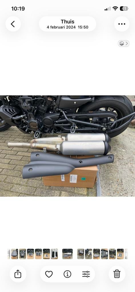 Originele uitlaat Harley Davidson Sportster S 2023, Motoren, Ophalen, Gebruikt