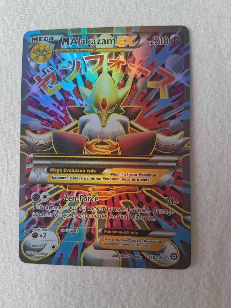 Mega Alakazam ex pokemon kaart, Hobby en Vrije tijd, Ophalen, Zo goed als nieuw, Losse kaart