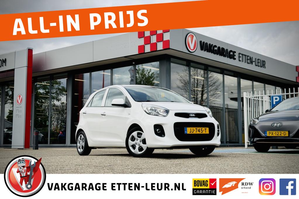 Kia Picanto 1.0 CVVT DynamicLine | CLIMA | CRUISE | BLUETOOT, Auto's, 65 pk, Stof, Gebruikt, Wit