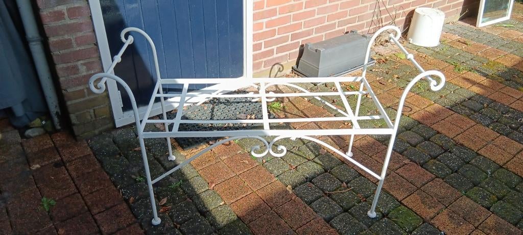 Brocante gietijzeren bankje ( niet antiek), Ophalen, Gebruikt, Metaal