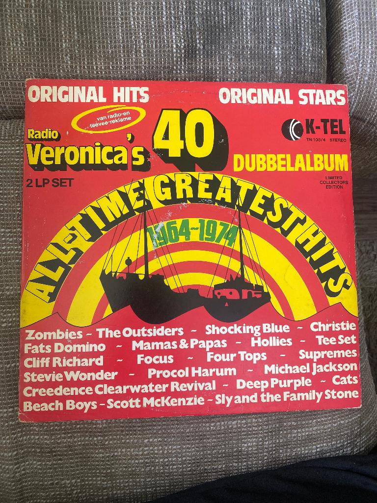 Radio Veronica Top 40 1964-1974 ( 2 lp vinyl), Ophalen of Verzenden, Gebruikt, 12 inch, Pop