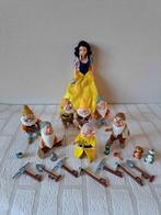Jaren 90 set Sneeuwwitje en de 7 dwergen incl accessoires, Verzamelen, Ophalen of Verzenden, Sneeuwwitje of Doornroosje, Gebruikt