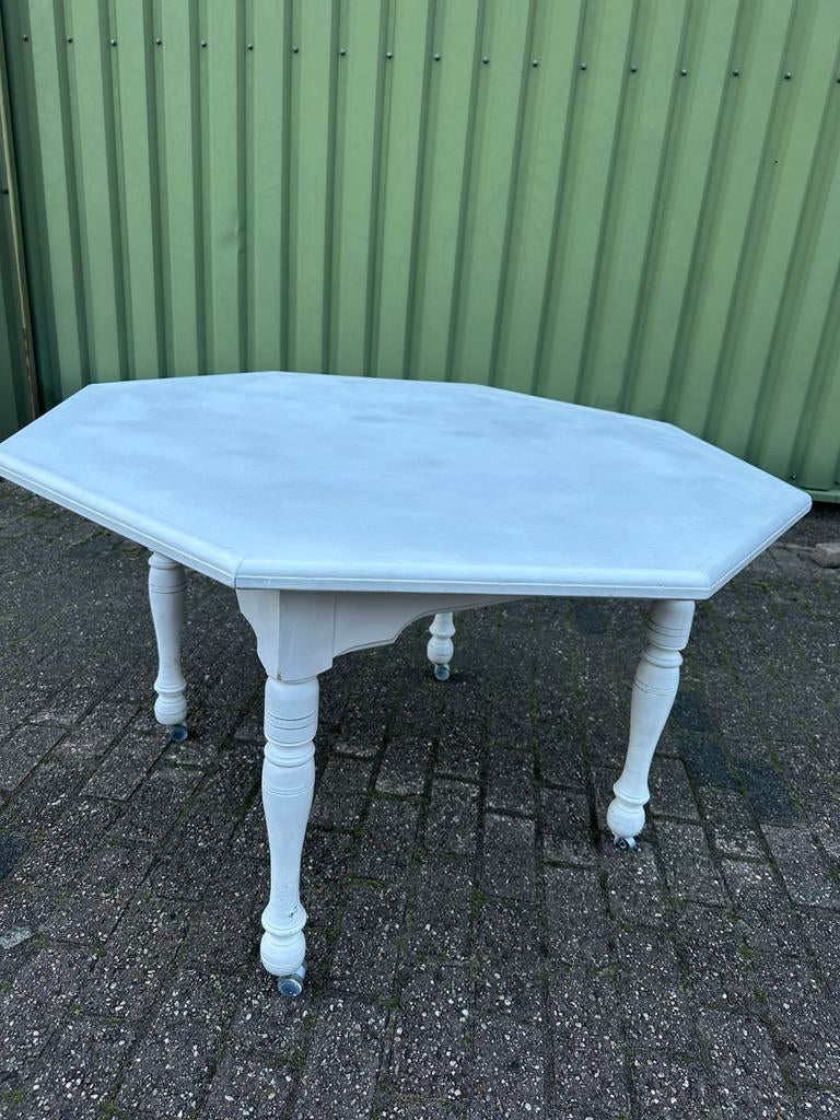 Ronde tafel - wit, Ophalen, Zo goed als nieuw, Rond, 100 tot 150 cm