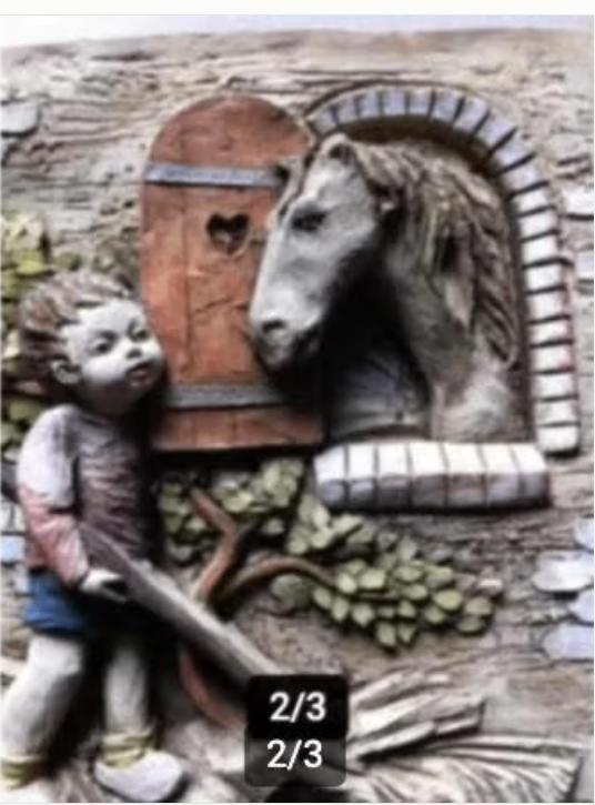 Design muur decoratie beton 23x23 cm, Decoratieobject, 23 cm, Zo goed als nieuw, Natuurlijk materiaal