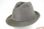 Vintage Gleufhoed Panizza DeLuxe zilvergrijs zacht vilt 57, Panizza DeLuxe, Hoed, Ophalen of Verzenden, 57 cm (M, 7⅛ inch) of minder
