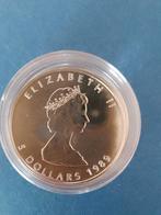 Maple Leaf 1989 1 oz zilver, Postzegels en Munten, Edelmetalen en Baren, Ophalen of Verzenden, Zilver