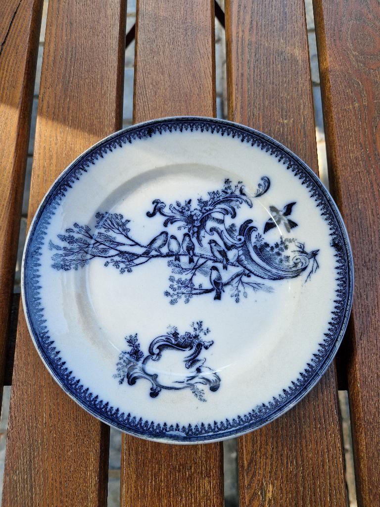 oud vogeltjes bord, Antiek en Kunst, Ophalen of Verzenden