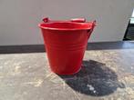 Leuk rood zinken emmertje 16cm hoog, Rond, Ophalen of Verzenden, Zo goed als nieuw, Balkon