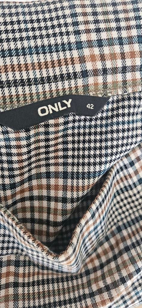 ONLY geruite mini-rok met knopen, maat 42, Bruin, Maat 42/44 (L), Ophalen of Verzenden, Boven de knie