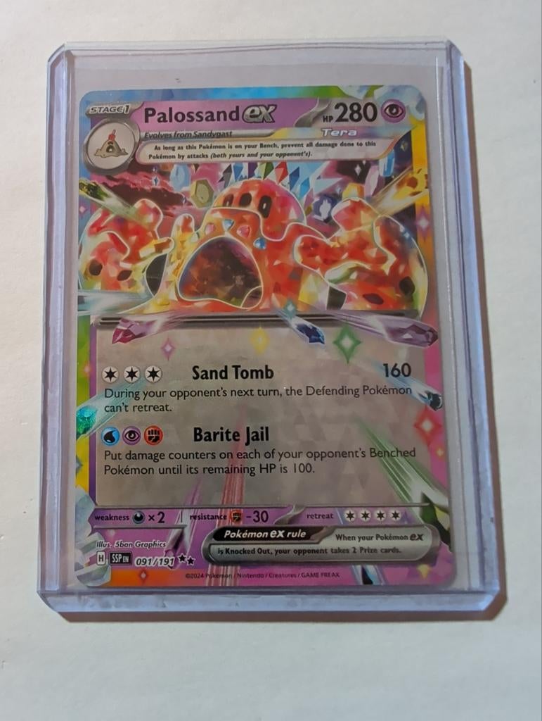 Palossand ex 091/197 - Pokémon kaart, Ophalen of Verzenden, Zo goed als nieuw, Losse kaart, Foil