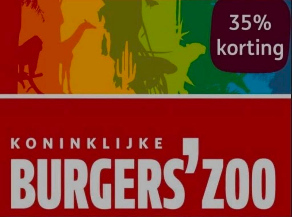 Burgers's Zoo 35% kortingsvoucher, Tickets en Kaartjes, Drie personen of meer, Kortingskaart