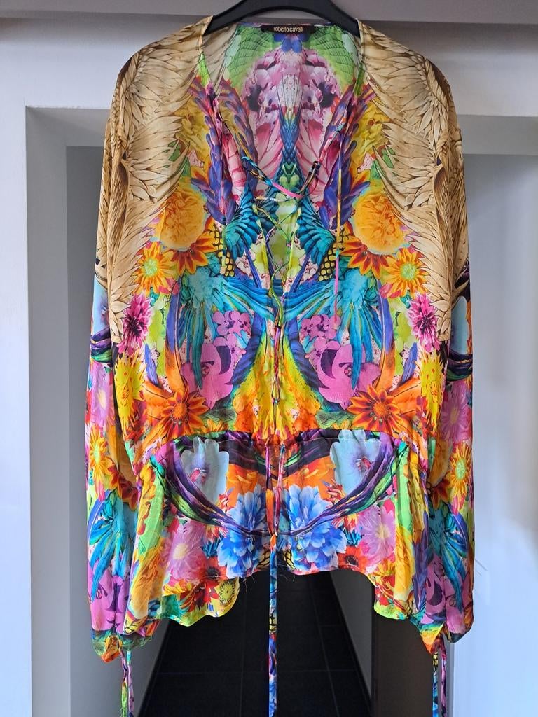 Roberto Cavalli Blouse/Kaftan - in zijde,  mt 40/42, Kleding | Dames, Blouses en Tunieken, Zo goed als nieuw, Maat 38/40 (M), Overige kleuren