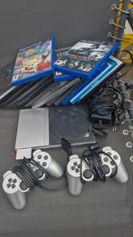 Playstation 2 complete set met spellen, Ophalen of Verzenden, Gebruikt, Met 2 controllers, Met games
