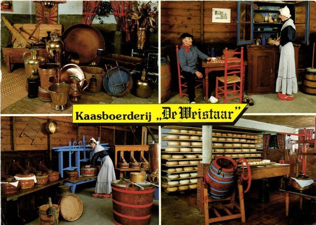 Kaasboerderij De Weistaar, Maarsbergen - 4 afb - 1987 gelope, Verzamelen, Ophalen of Verzenden, Voor 1920, Gelopen, Noord-Brabant