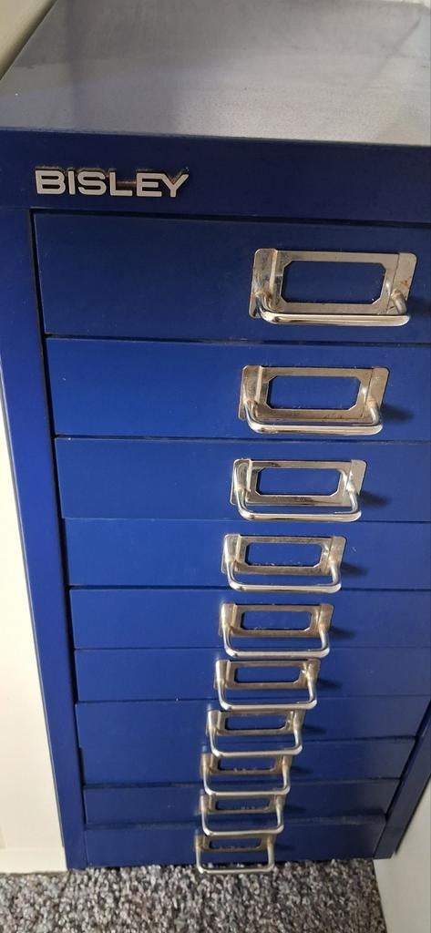 Bisley ladekastje metaal blauw, Ophalen, Minder dan 50 cm, 5 laden of meer, Minder dan 100 cm