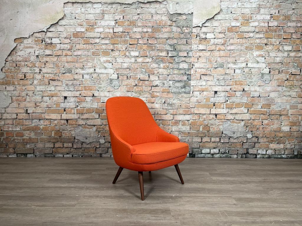 Walter Knoll 375 oranje bij TheReSales, Huis en Inrichting, Fauteuils, Minder dan 75 cm, Ophalen of Verzenden, Zo goed als nieuw