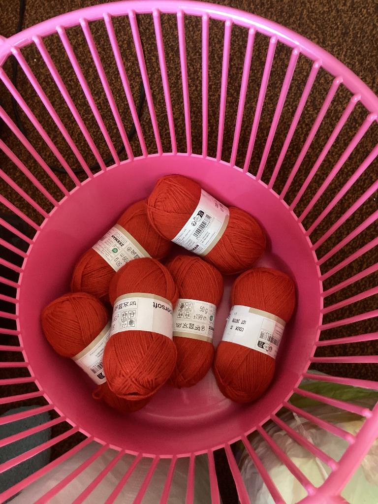 Supersoft zeeman rood en geel, Ophalen, Nieuw, Breien of Haken, Wol of Garen