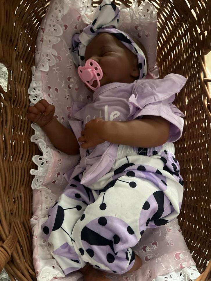 Realistische Reborn Babypop met Accessoires, Kinderen en Baby's, Speelgoed | Poppen, Zo goed als nieuw, Babypop, Ophalen of Verzenden