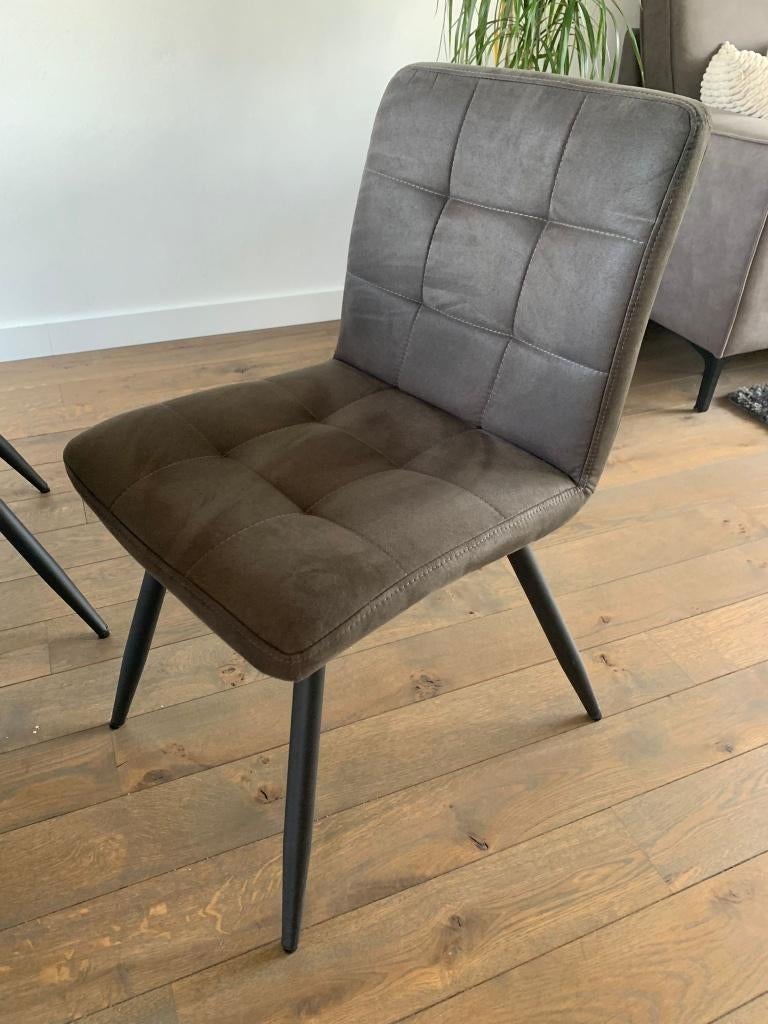 Eetkamer stoelen, Ophalen, Zo goed als nieuw, Grijs, Industrieel