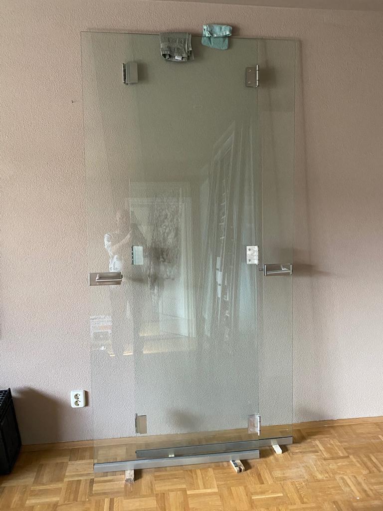 Moderne glazen binnen deur incl kozijn, Ophalen, 80 tot 100 cm, 215 cm of meer, Binnendeur