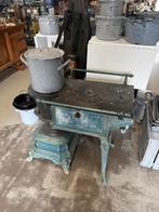 Antieke gietijzeren salonkachel - HxBx 80x83 cm, Huis en Inrichting, Kachels, Ophalen, Gebruikt, Houtkachel, Vrijstaand