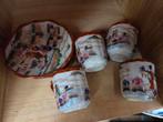 Set van 4 Chinees porseleinen kopjes en schotels, Antiek en Kunst, Ophalen of Verzenden