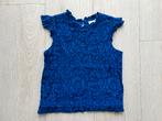 Name It Kanten Top Topje Shirt Kobalt Blauw Kant, Mt 134 140, Meisje, Ophalen of Verzenden, Zo goed als nieuw, Shirt of Longsleeve
