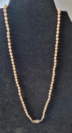 Parelketting 935 zilver, Gebruikt, Overige kleuren, Ophalen of Verzenden, Met edelsteen