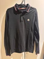 Originele Moncler long sleeve polo - Maat M - Zwart, Ophalen of Verzenden, Gedragen, Maat 48/50 (M), Zwart