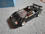 Burago Lamborghini Countach (1988) - Zwart Schaal 1:18, Hobby en Vrije tijd, Modelauto's | 1:18, Ophalen of Verzenden, Gebruikt