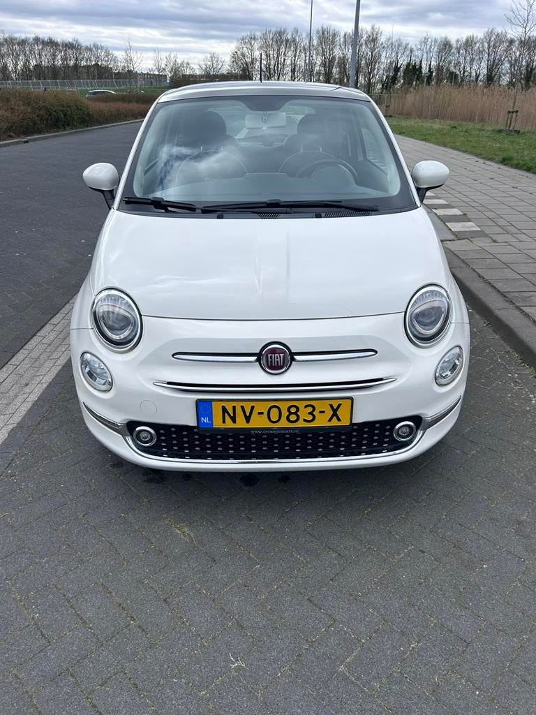 Fiat 500 Twinair Turbo 80pk 2017 Wit, Auto's, Fiat, 31 €/maand, Origineel Nederlands, Handgeschakeld, Particulier