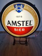 Amstel bier lichtbak gevel lamp verlichting, Verzamelen, Biermerken, Ophalen, Gebruikt, Reclamebord, Plaat of Schild, Amstel