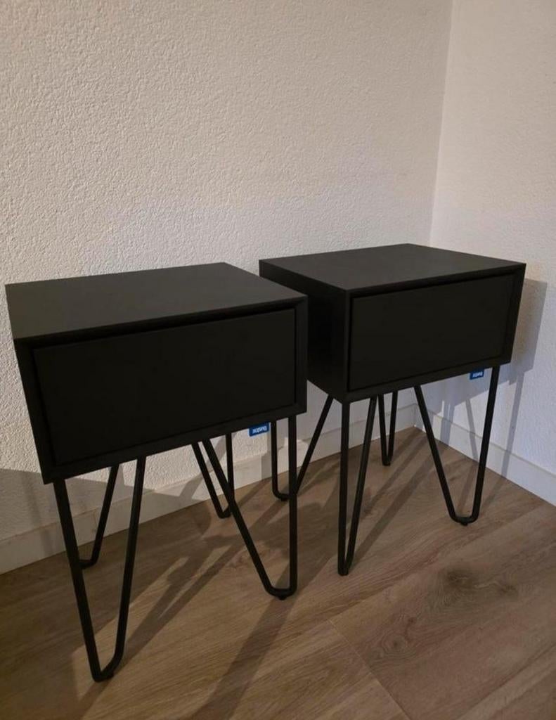 2x Auping Pixel nachtkastje, Ophalen of Verzenden, Zo goed als nieuw, Minder dan 45 cm, Minder dan 55 cm