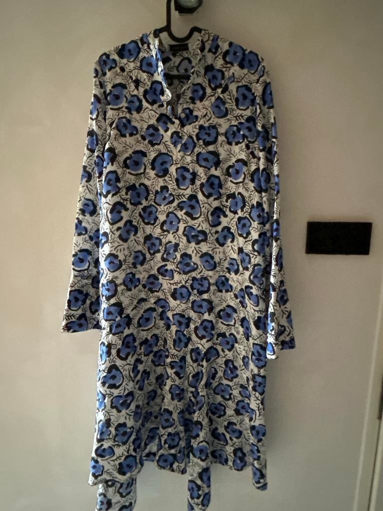 Christian Wijnants zijden zomerjurk - Maat 34, Ophalen of Verzenden, Zo goed als nieuw, Maat 34 (XS) of kleiner, Blauw