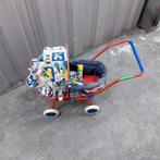 Vintage poppenwagen - Rood met kleurrijke bekleding, Ophalen, Gebruikt, Overige typen