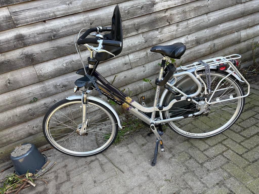 Sparta Amazone mamafiets met Bobike zitje, 7 versnellingen, Ophalen, Sparta, Gebruikt, Versnellingen