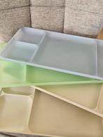 4 Tupperware serveerbladen - wit en pastel, Ophalen of Verzenden, Nieuw, Wit, Overige typen