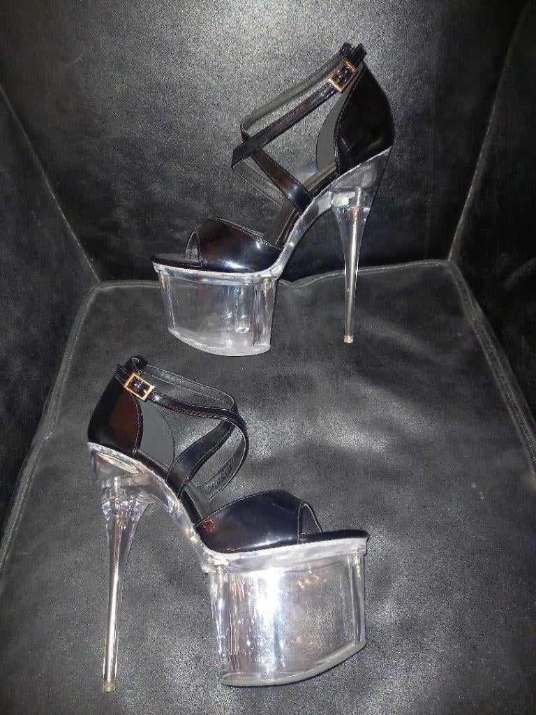 plateau hoge hakken lak sandalen platform high heels pumps, Ophalen, Zwart, Nieuw, Schoenen met hoge hakken