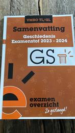 Examenoverzicht- geschiedenis vmbo tl/gl 2023-2024, Verzenden, Zo goed als nieuw, VMBO, Geschiedenis