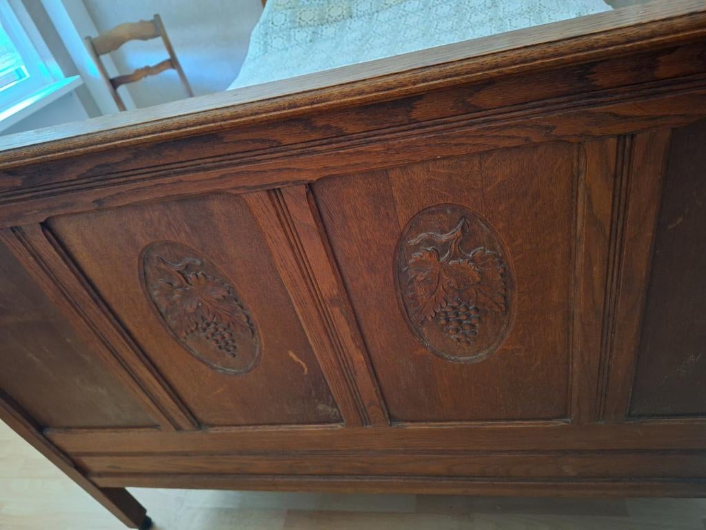 Mooi bed met zgan matras en lattenbodem. 130 x200, Ophalen of Verzenden, Gebruikt, Eenpersoons, Hout