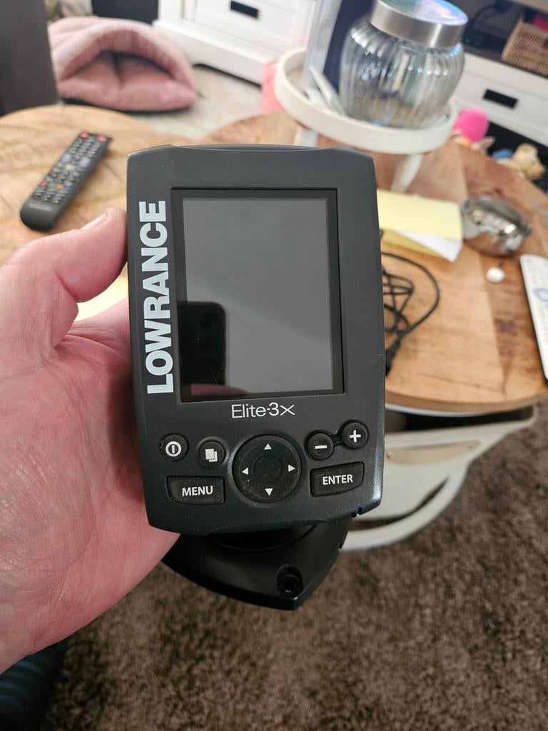 Lowrance elite-3x fishfinder met doos, Ophalen of Verzenden, Zo goed als nieuw, Kaartplotter of Fish Finder