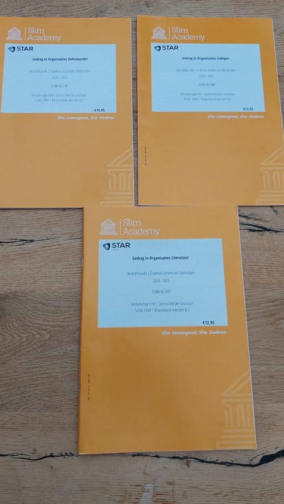 Gedrag in Organisaties 2024 Slim Academy - 3 delen, Zo goed als nieuw, Gamma, Slim Academy, HBO